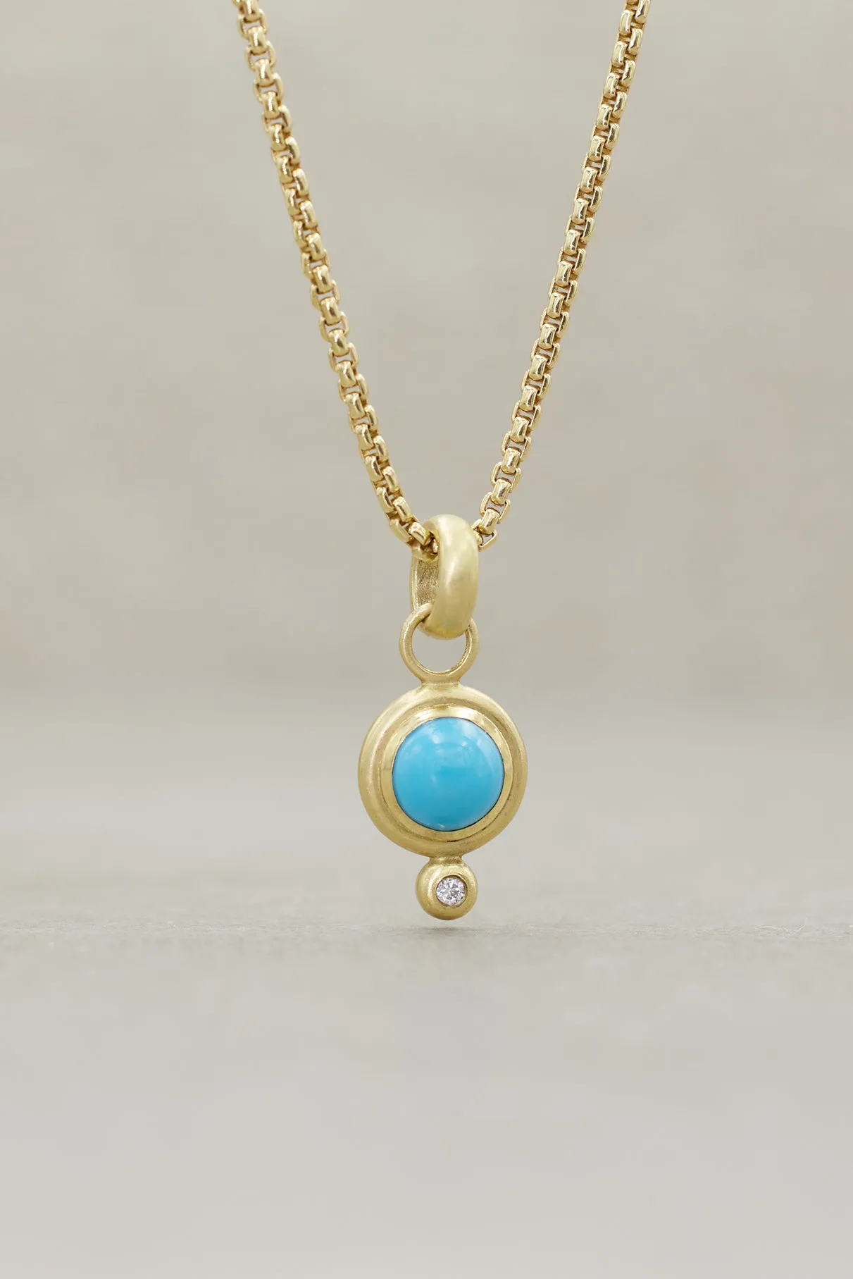 Turquoise 'Rondo' Diamond Pendant