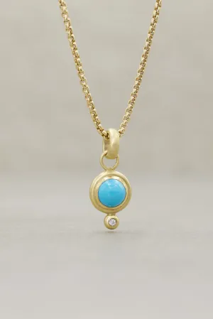 Turquoise 'Rondo' Diamond Pendant