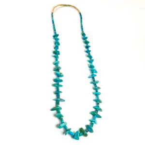 Vintage Sky Blue Nugget Necklace