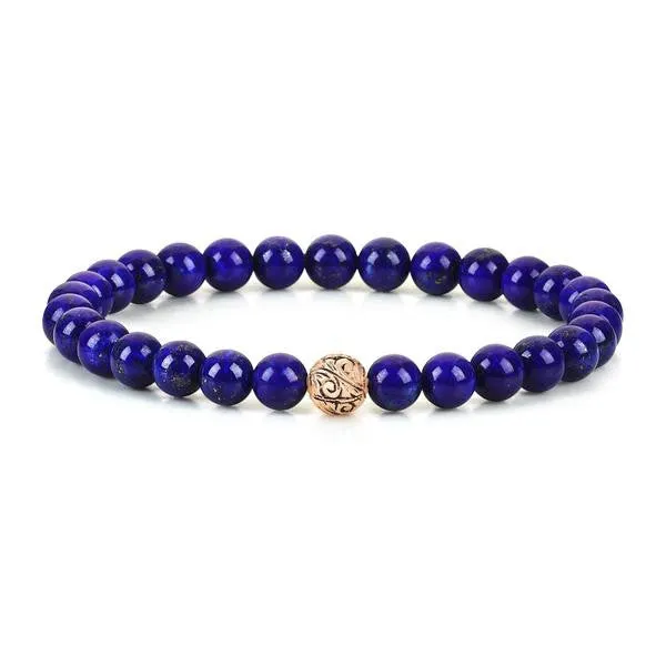 Women's Classic Beaded Bracelet - Solid Gold