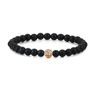Women's Classic Beaded Bracelet - Solid Gold